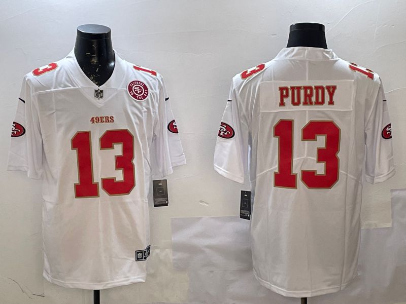 Men San Francisco 49ers #13 Purdy White gold Fashion 2025 Nike Limited NFL Jersey style 4->san francisco 49ers->NFL Jersey